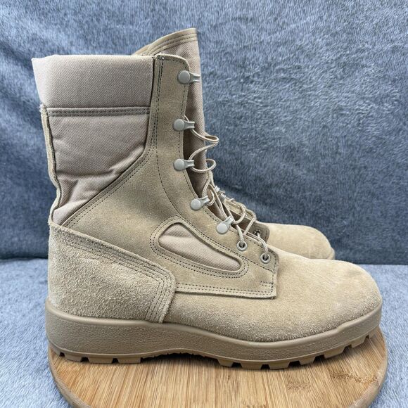 McRae Footwear Boots Mens Size 12 Beige Suede Combat Military Vibram Sole main image 6